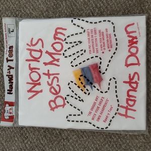 WORLDS BEST MOM  Hand--y craft shirt!